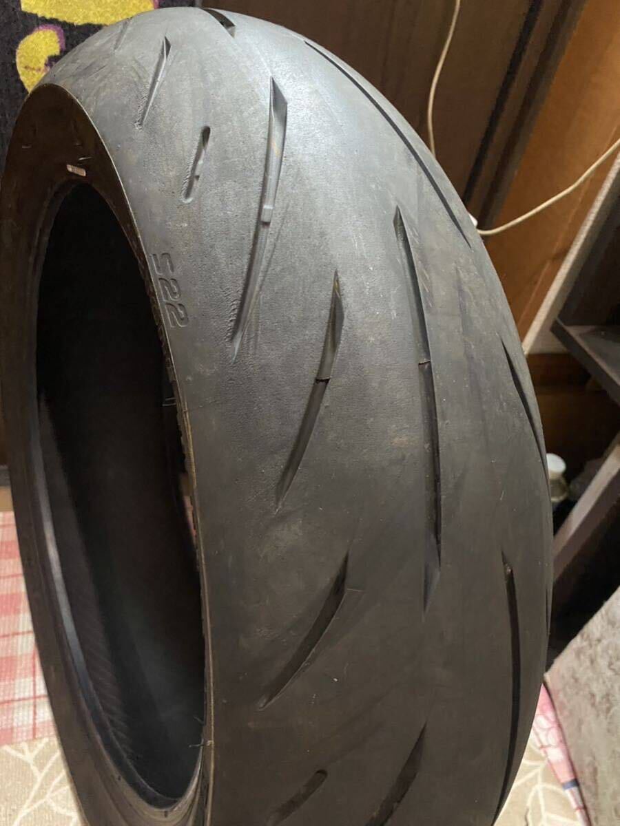 中古MCタイヤ 2022年製造 BRIDGESTONE BATTLAX S22 190/55ZR17 パンク品・現状渡し バトラックス ハイパースポーツ 190 55 17 0522 K4888_画像5