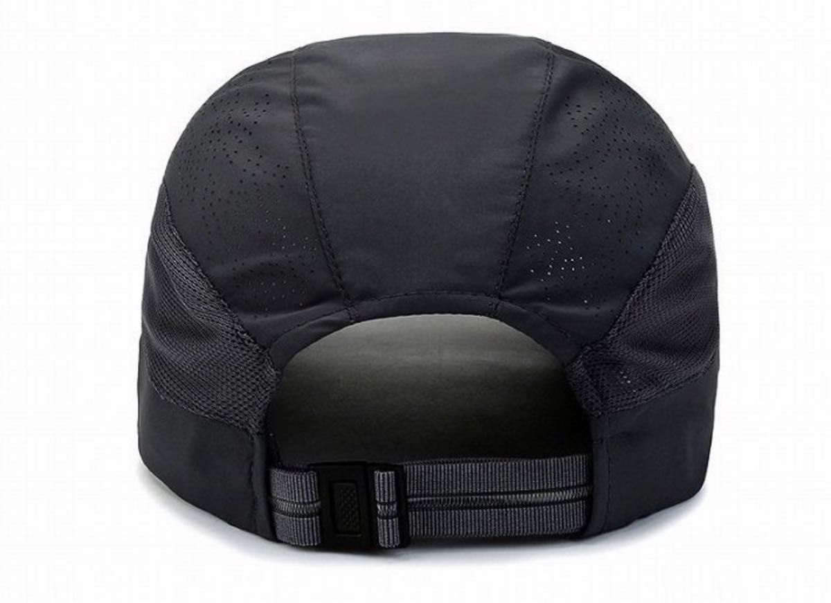 ハンチング キャップ 帽子 メッシュキャップ 通気性 軽量 ブラック 新品