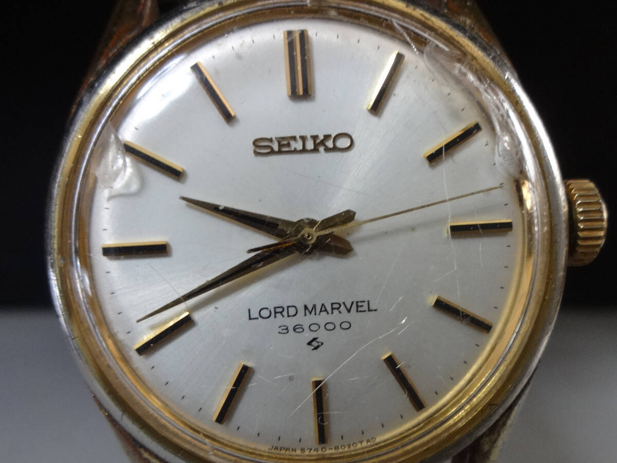 セイコー SEIKO 手巻き 腕時計 LORD MARVEL 36000 1967年製 23石 5740-8000 動作品 Cal.5740C 10振動_画像3
