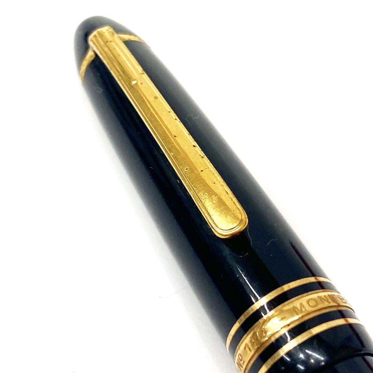 MONTBLANC モンブラン 万年筆 MEISTERSTUCK マイスターシュテュック No 146 ペン先 14K 4810 ブラック 筆記用具 文房具 alp古0416の画像5