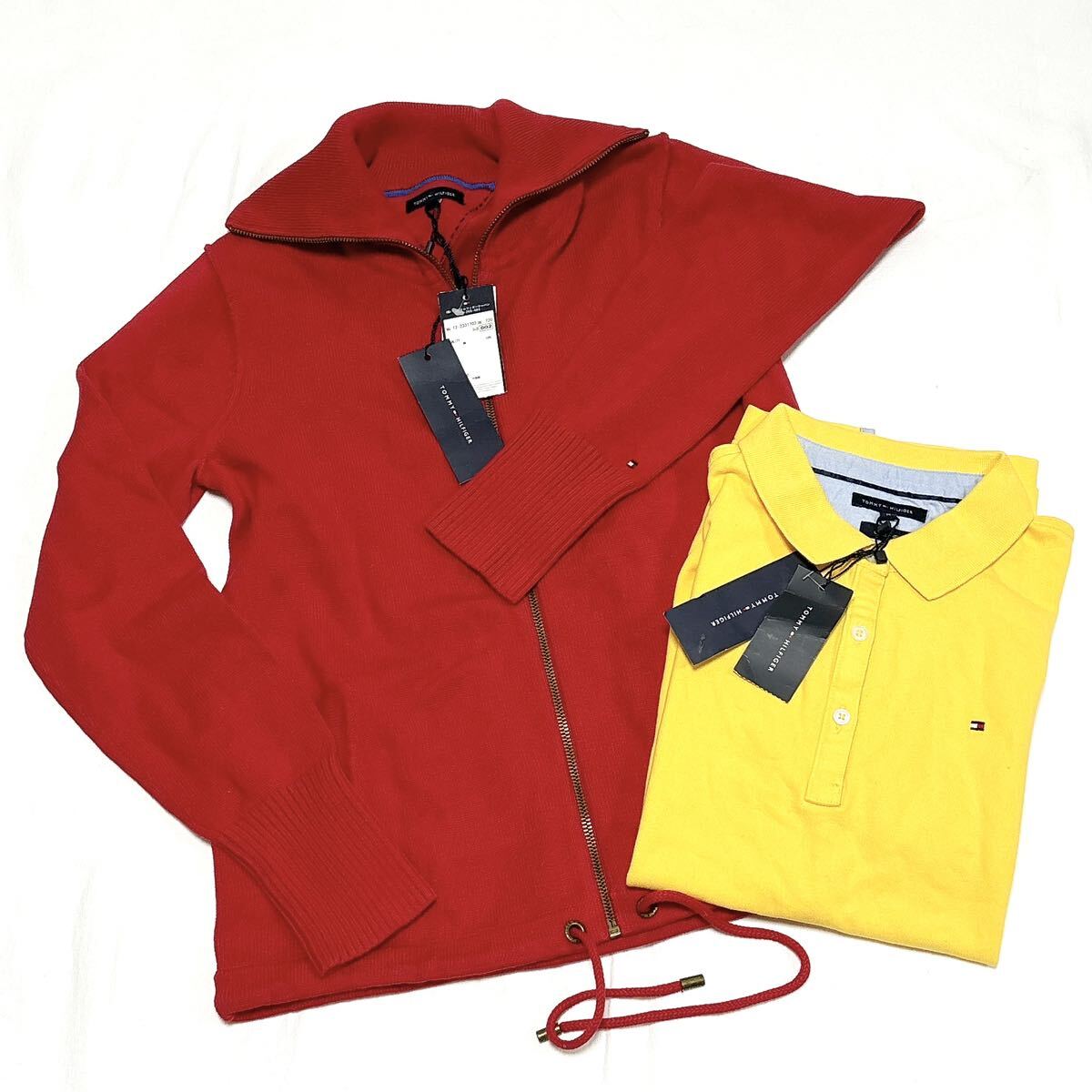 TOMY HILFIGER トミー パーカー ポロシャツ Classic Fit 黄 赤 Mサイズ 未使用 alp梅0423_画像1
