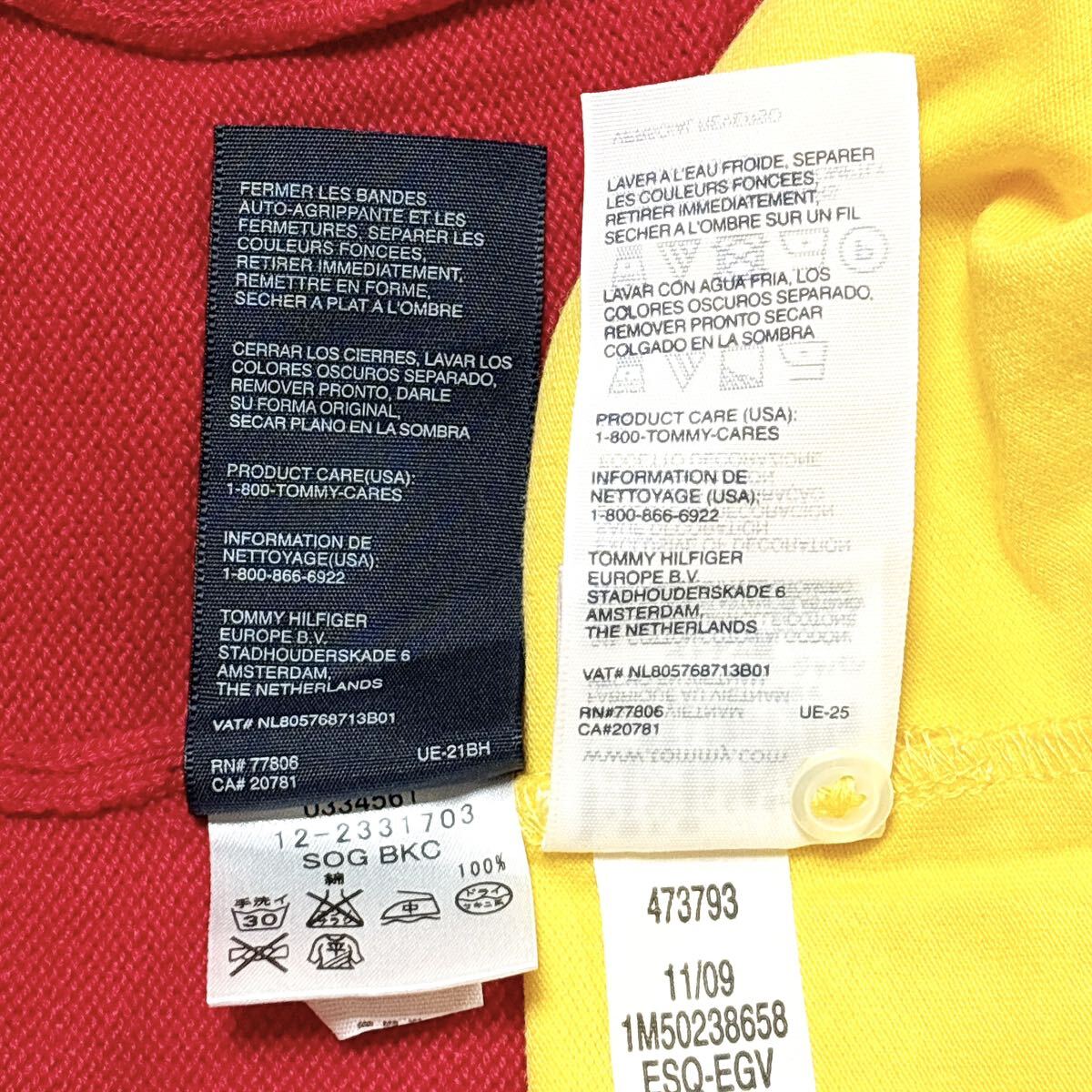 TOMY HILFIGER トミー パーカー ポロシャツ Classic Fit 黄 赤 Mサイズ 未使用 alp梅0423_画像9