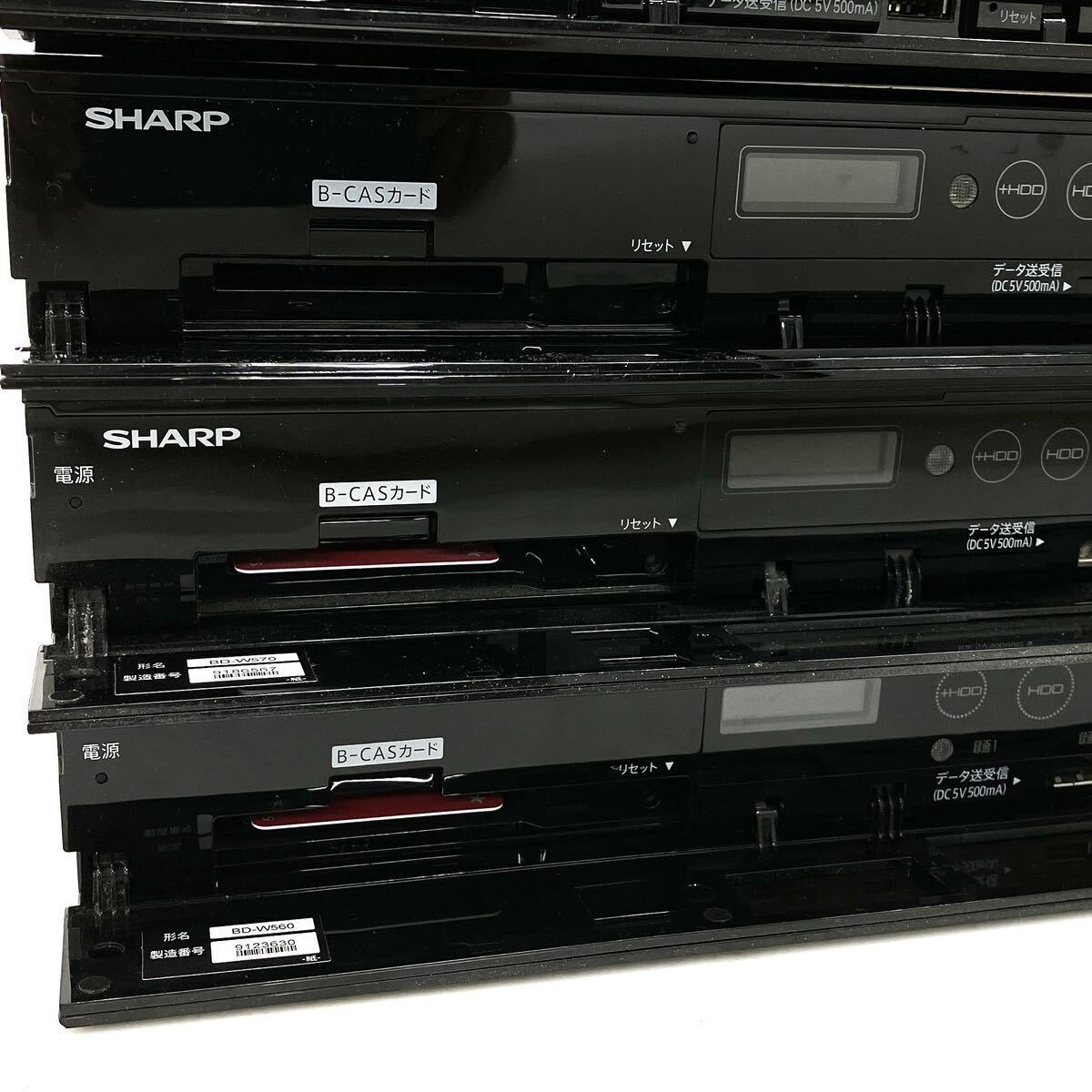 SHARP シャープ BD-W500/BD-W560/BD-W570/BD-W580 ブルーレイディスクレコーダー 4台まとめて alp岩0510_画像4