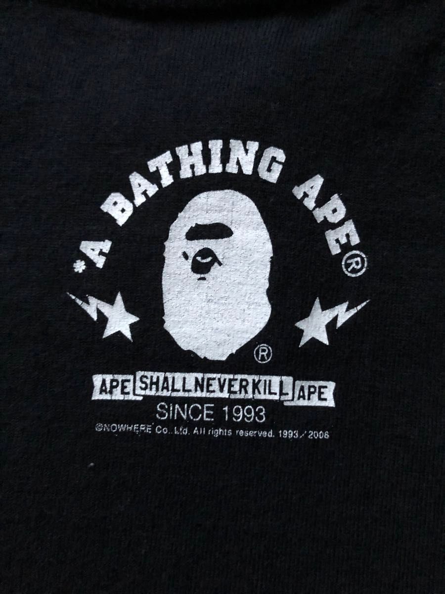 A・BATHING APE Tシャツ ブラック size S