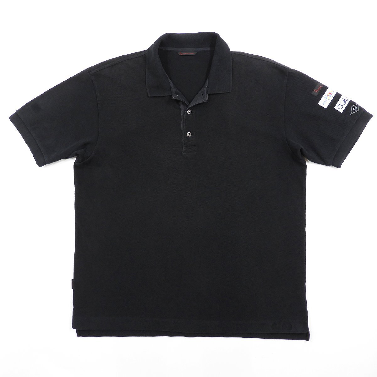 PAPAS Papas Golf polo-shirt black size LL #18963 deer. . cotton short sleeves 