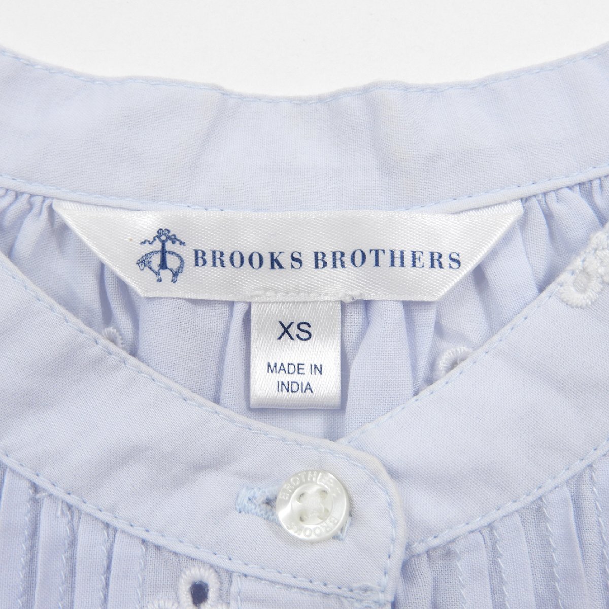 Brooks Brothers ブルックスブラザーズ コットン レース ブラウス 七分袖 size XS #18996 送料360円 コットン レディース_画像3