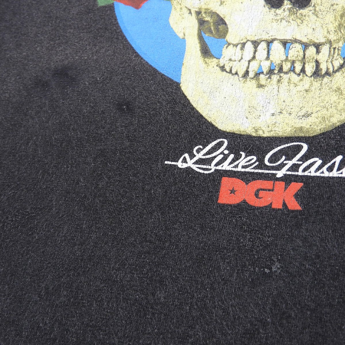 DGK 半袖Tシャツ スカル ブラック Size M #19200 送料360円 アメカジ カジュアル Tee_画像5