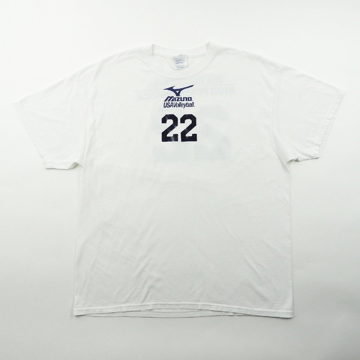 mizuno ミズノ 22 半袖 プリント Tシャツ USA VOLLEYBALL size XL #18891 送料360円 バレーボール ナンバリング ビッグシルエット_画像1
