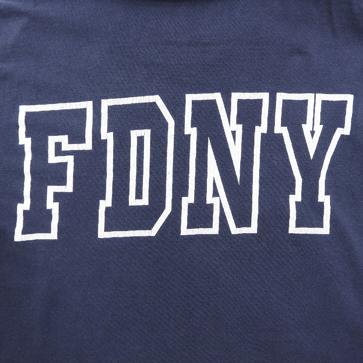 FDNY 半袖 Tシャツ ネイビー #19167 送料360円 New York City Fire Department ニューヨーク 消防局 アメカジ アメリカ古着 プリント_画像4