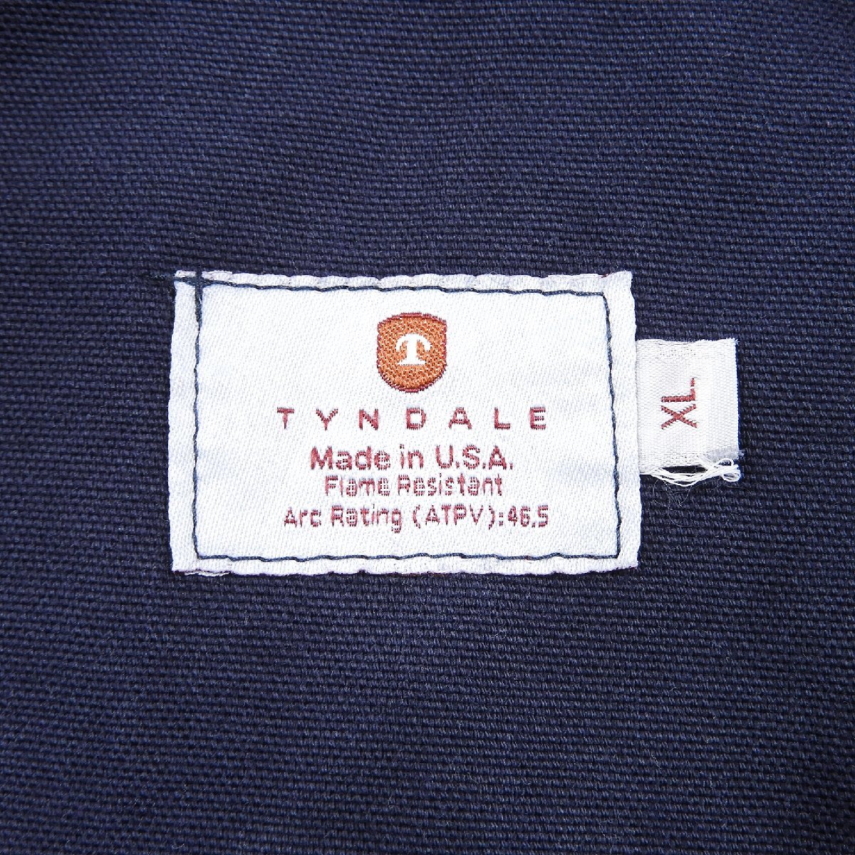 TYNDALE ダック オーバーオール ネイビー ライナー付 アメリカ製 FLAME RESISTANT size XL #19408 アメカジ ワーク USA 米国製_画像3