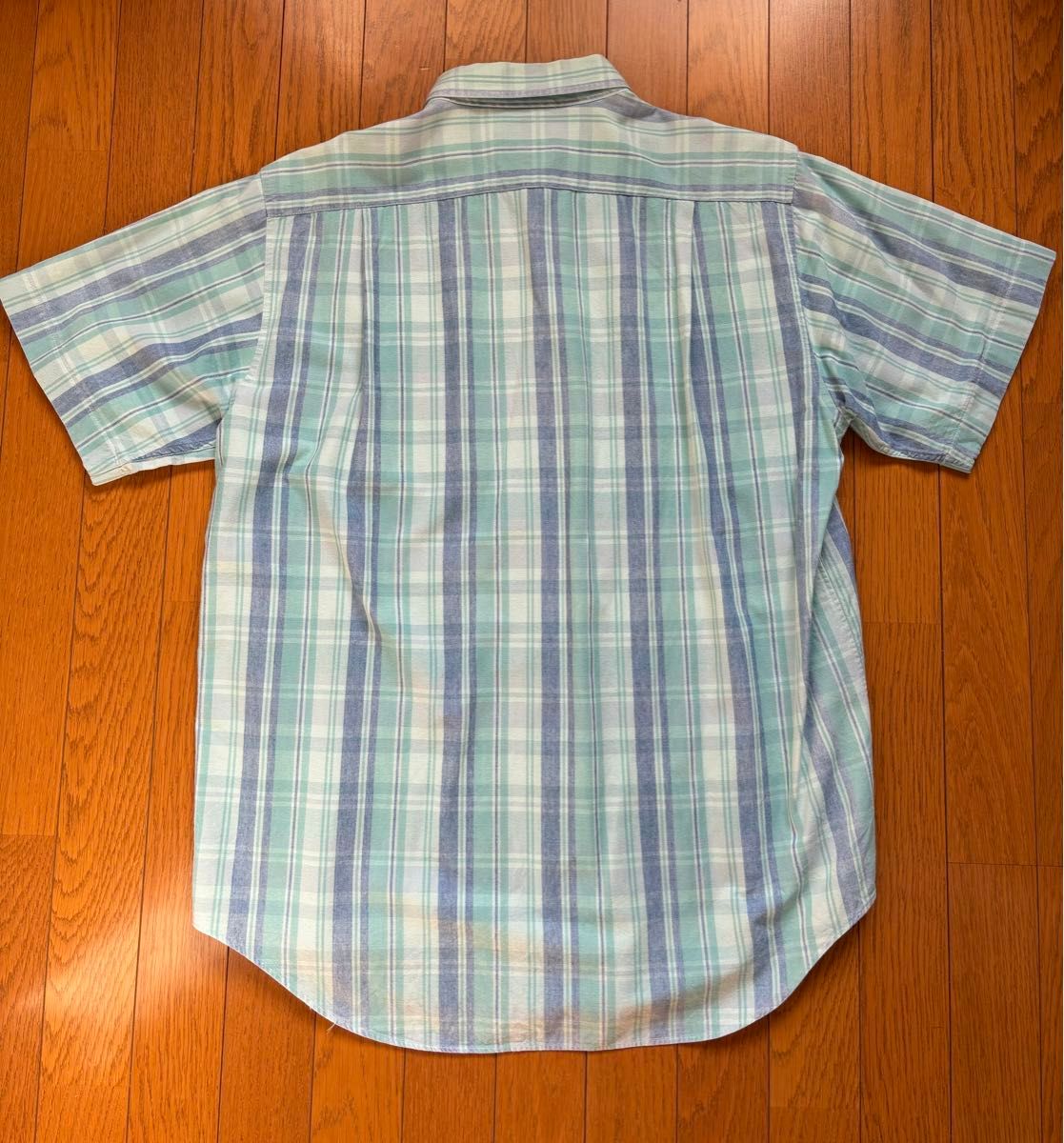 ヴィンテージ　ラコステ　チェックシャツ　90s 半袖シャツ　XL チェック柄 ボタンダウン　シャツ