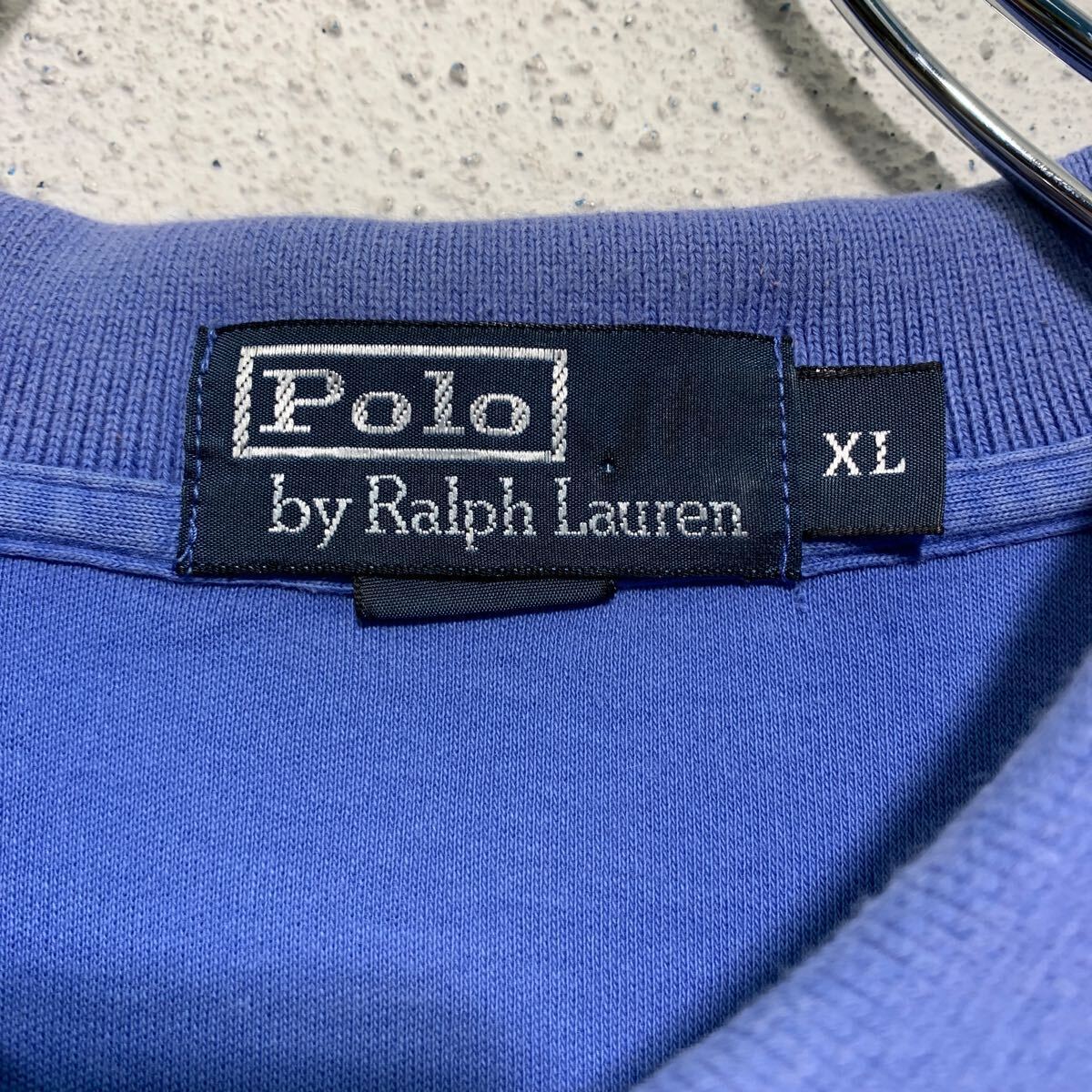 POLO RALPH LAUREN 半袖 無地ポロシャツ XL ブルー ポロラルフローレン ビッグサイズ ワンポイントロゴ 古着卸 アメリカ仕入 a604-7495_画像9