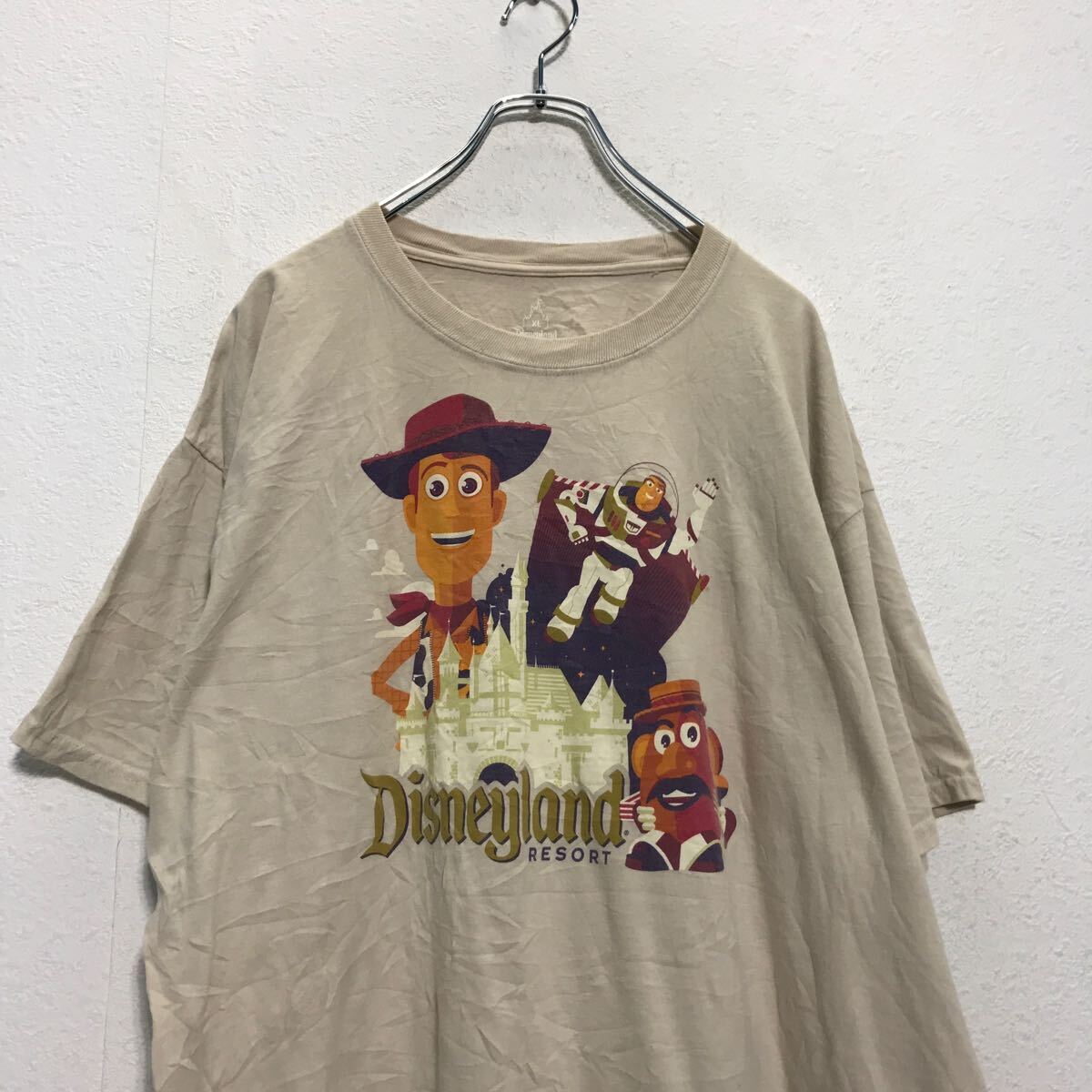 Disney 半袖 プリント Tシャツ XL ベージュ ビッグサイズ トイストーリー 古着卸 アメリカ仕入 a604-7565の画像2