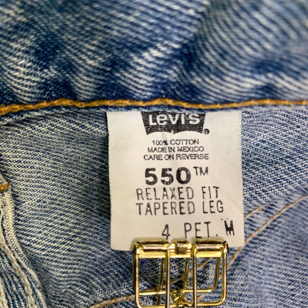 Levi's 550 デニムパンツ W28 リーバイス レディース リラックスフィット ブルー メキシコ製 古着卸 アメリカ仕入 2405-265_画像10
