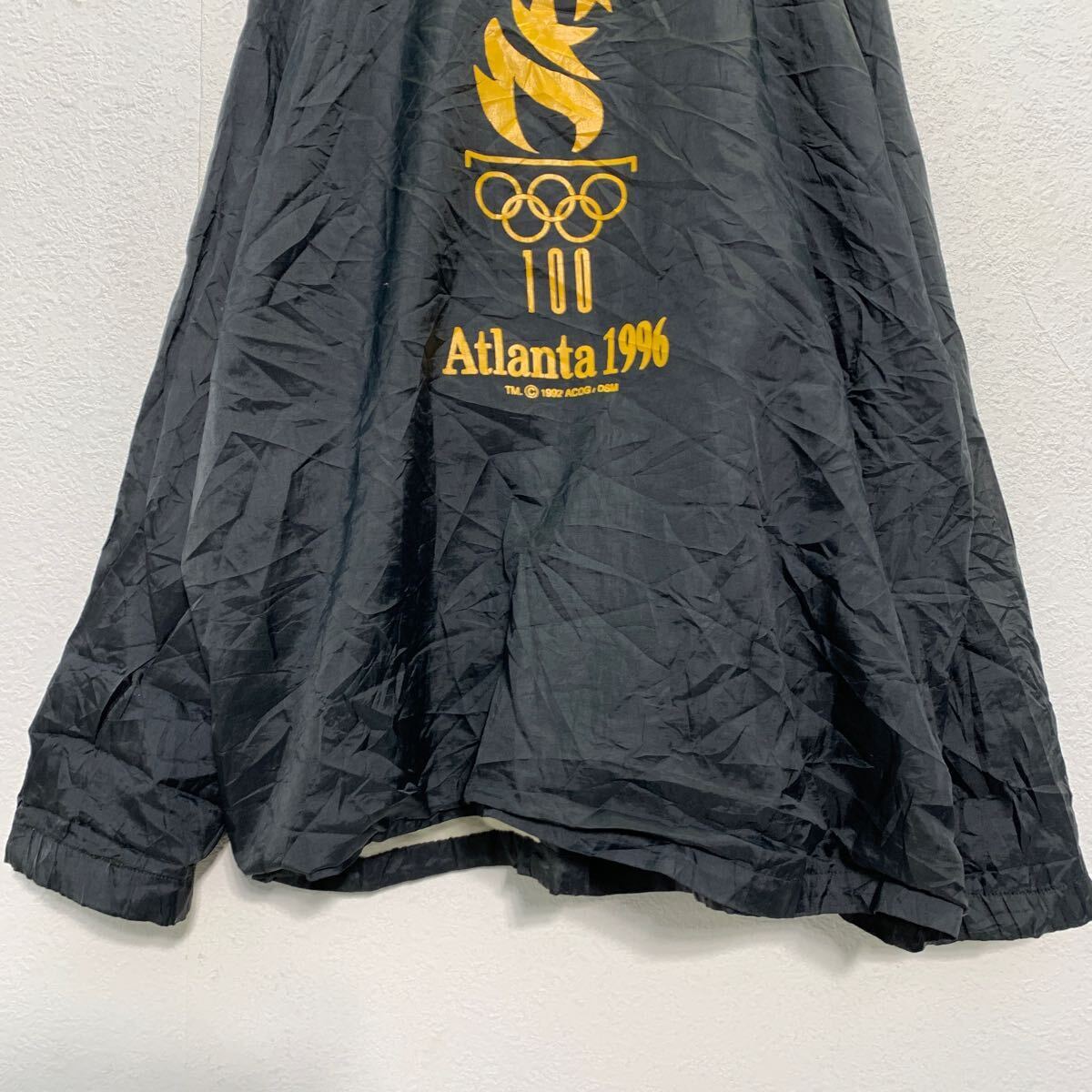 Atlanta 1996 ナイロン コーチジャケット 2XL～ ブラック ビッグサイズ アトランタオリンピック 90's 古着卸 アメリカ仕入 a605-6066_画像8