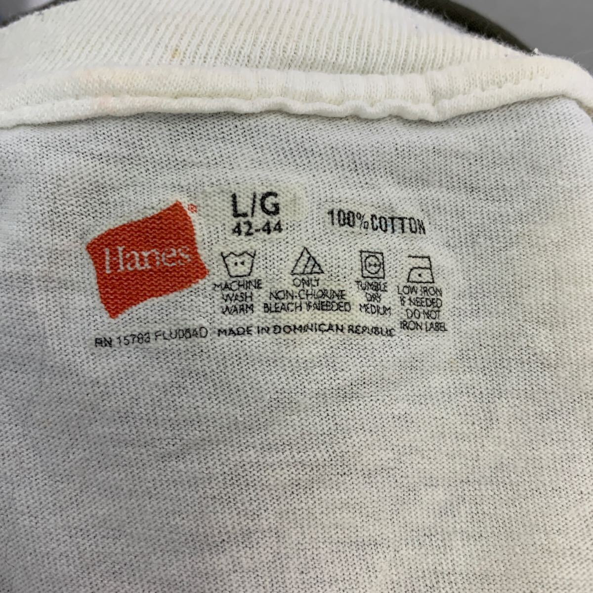 Hanes 半袖 無地Tシャツ L ホワイト ヘインズ クルーネック シンプル 古着卸 アメリカ仕入 a605-6151_画像7