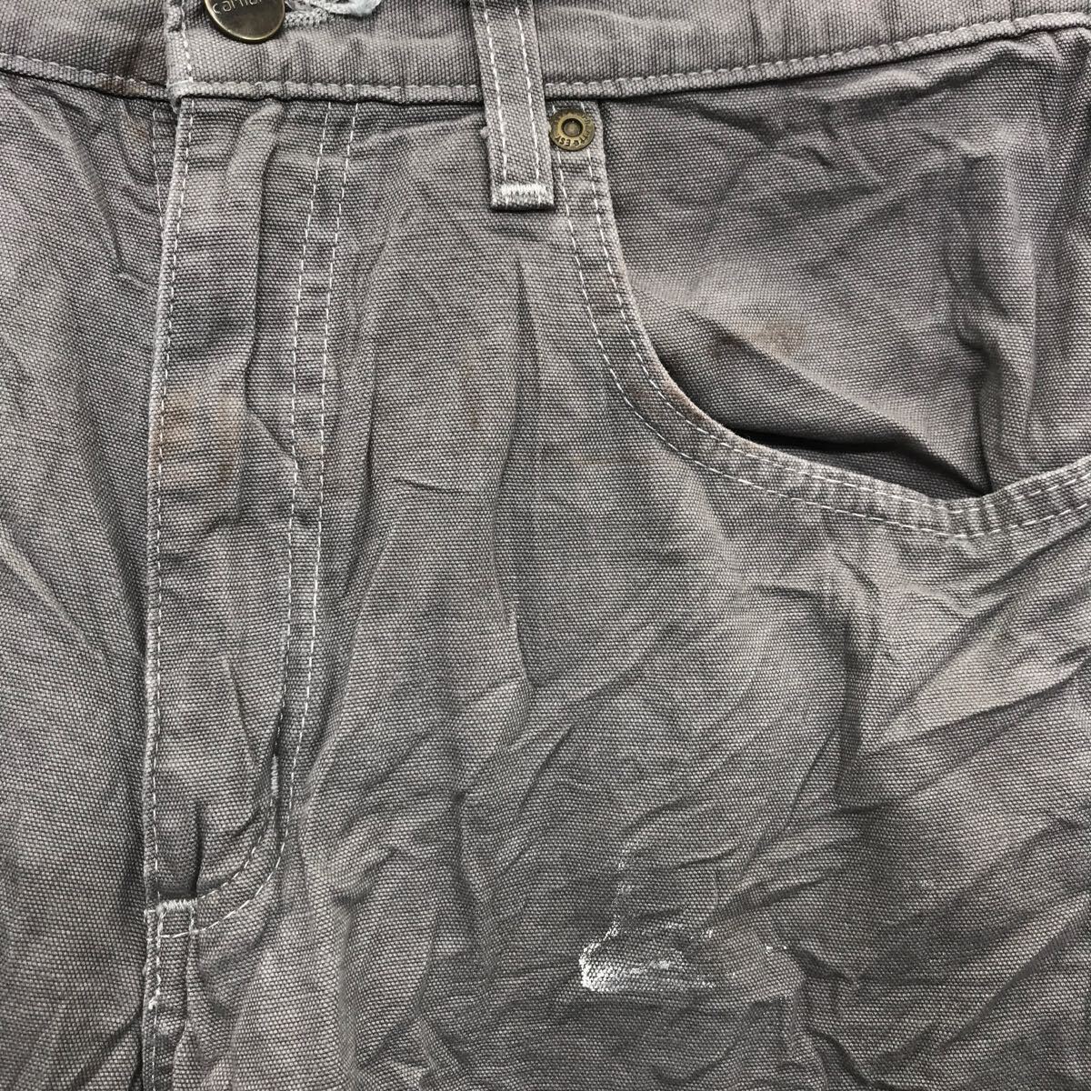 Carhartt ワークパンツ W32 カーハート ルーズフィット グレー コットン メキシコ製 古着卸 アメリカ仕入 2405-357_画像5