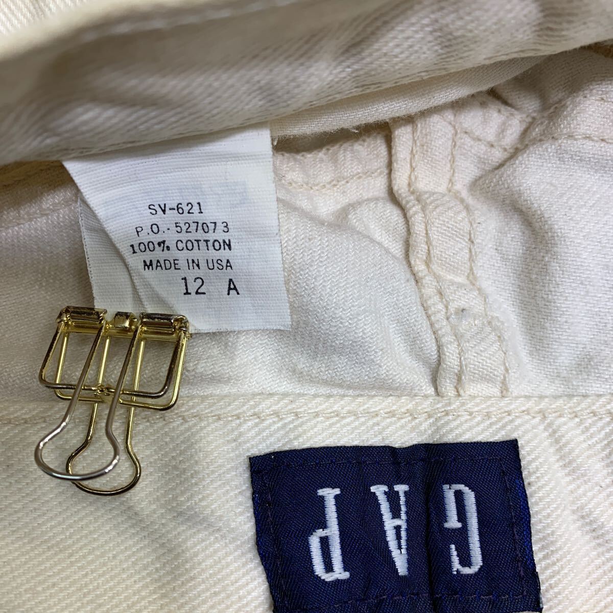 GAP デニムパンツ W31 ギャップ レディース ホワイト コットン USA製 古着卸 アメリカ仕入 2405-388_画像10