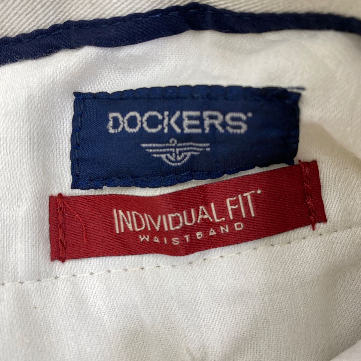 DOCKERS チノパンツ W33 ドッカーズ コットン タック入り ホワイト 古着卸 アメリカ仕入 2405-434_画像9