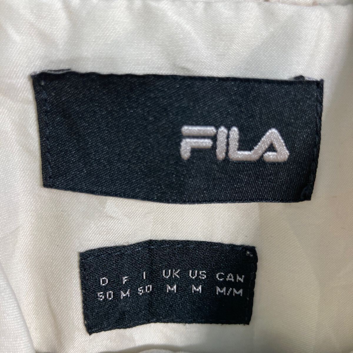 FILA ナイロンジャケット M ホワイト ネイビー フィラ ジップアップ 古着卸 アメリカ仕入 a605-6199_画像10