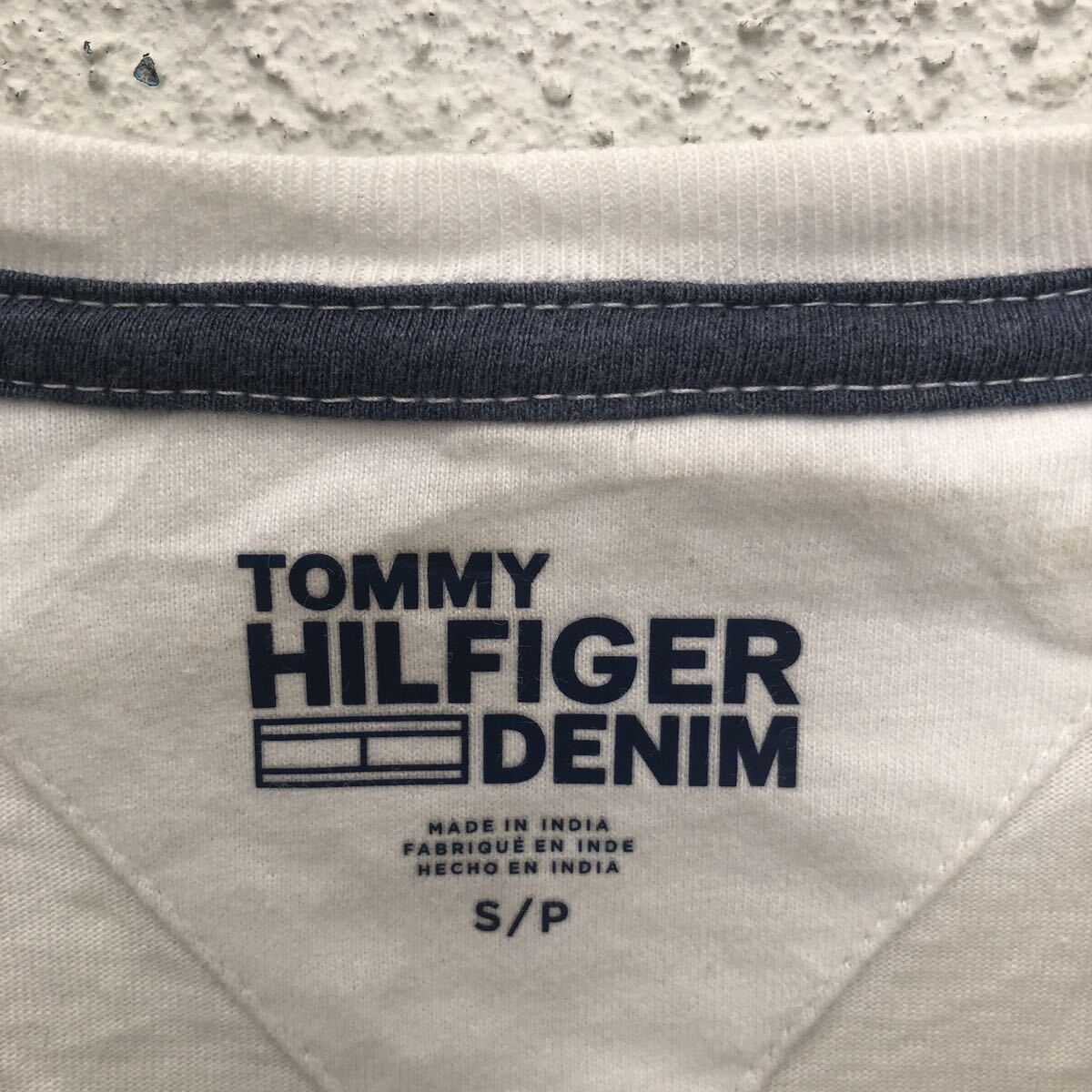TOMMY HILFIGER DENIM 半袖 プリント Tシャツ トミーヒルフィガーデニム S ホワイト クルーネック 古着卸 アメリカ仕入 a605-6295_画像7
