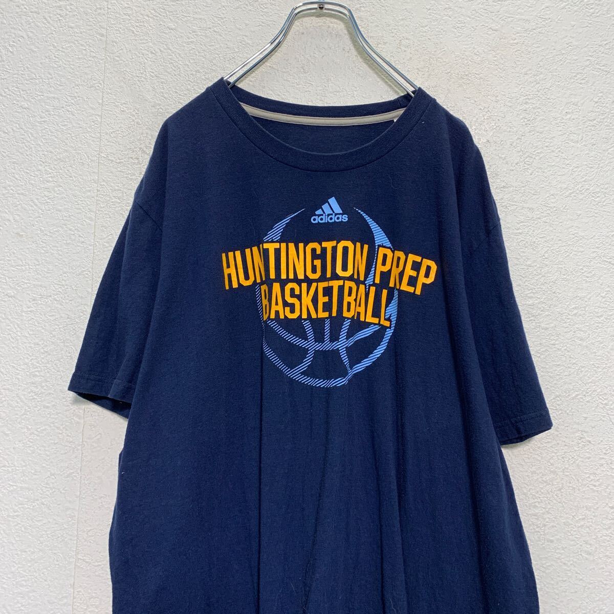 半袖 プリントTシャツ 3XL ネイビー ビッグサイズ クルーネック バスケットボール 古着卸 アメリカ仕入 a605-6304_画像2