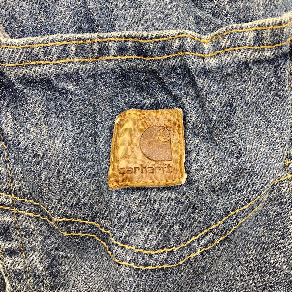 Carhartt デニムパンツ W40 カーハート ビッグサイズ トラディショナルフィット ブルー コットン メキシコ製 古着卸 アメリカ仕入 2405-544_画像7