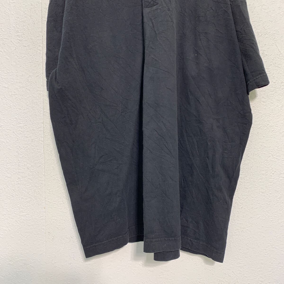 Dickies 半袖 無地 ヘンリーネックTシャツ 2XL ブラック ディッキーズ ビッグサイズ 古着卸 アメリカ仕入 a605-6408_画像3