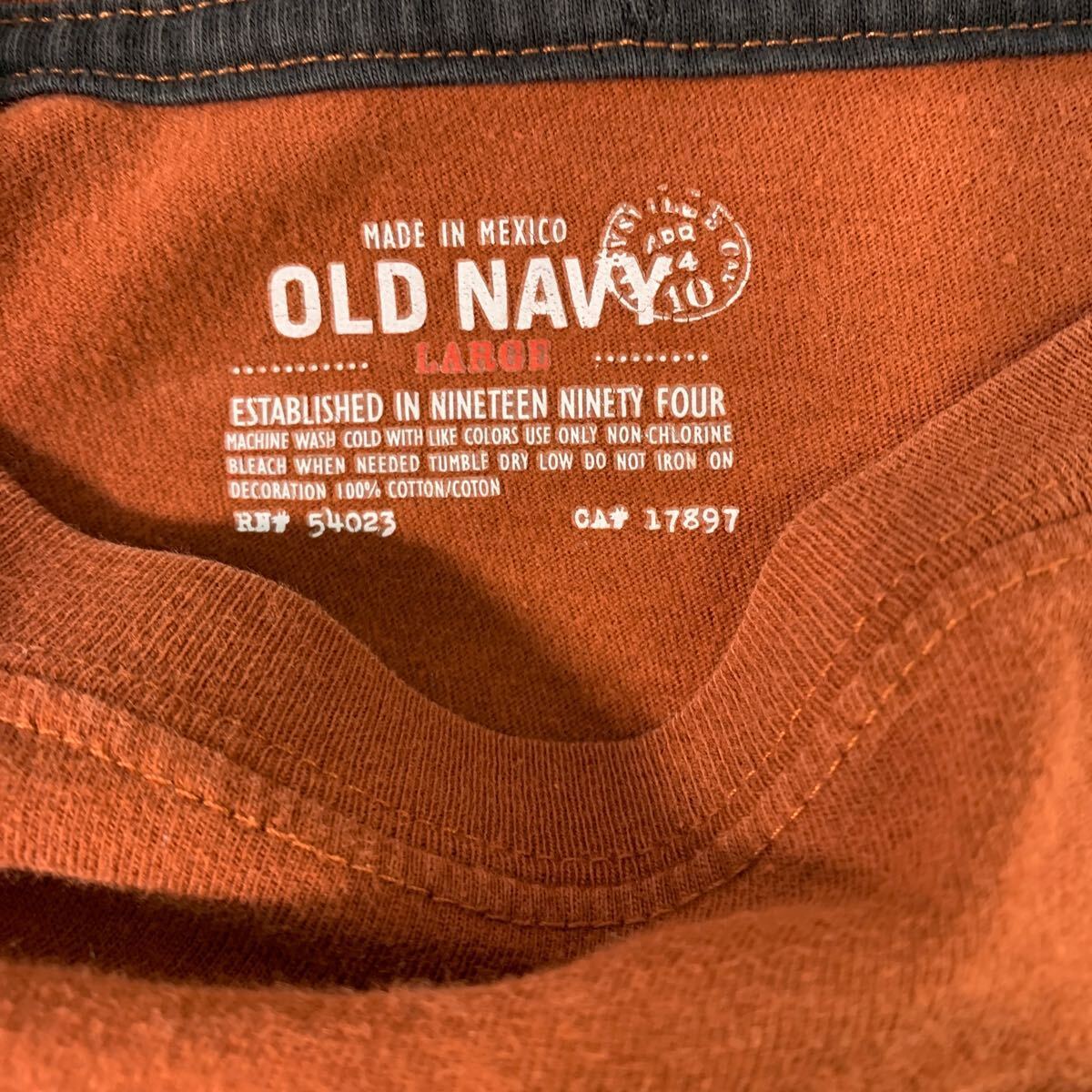 OLD NAVY 長袖 プリントTシャツ L ブラウン オールドネイビー クルーネック ロンT ロングTシャツ 古着卸 アメリカ仕入 a605-6434_画像8