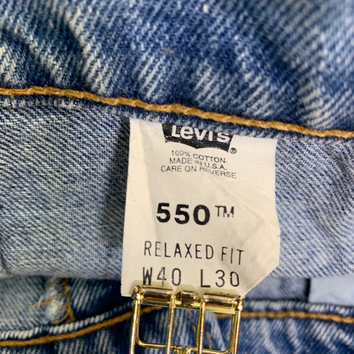 Levi's 550 デニムパンツ W40 リーバイス リラックスフィット ビッグサイズ ブルー コットン USA製 古着卸 アメリカ仕入 2405-566_画像10