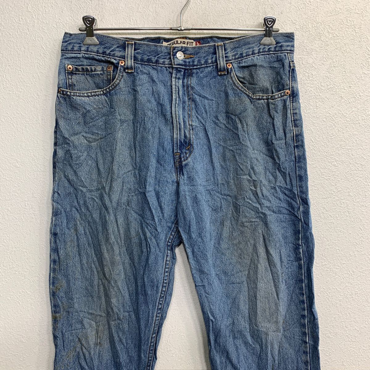 Levi's 505 デニムパンツ W36 リーバイス レギュラーフィット ビッグサイズ ブルー コットン 古着卸 アメリカ仕入 2405-565_画像2