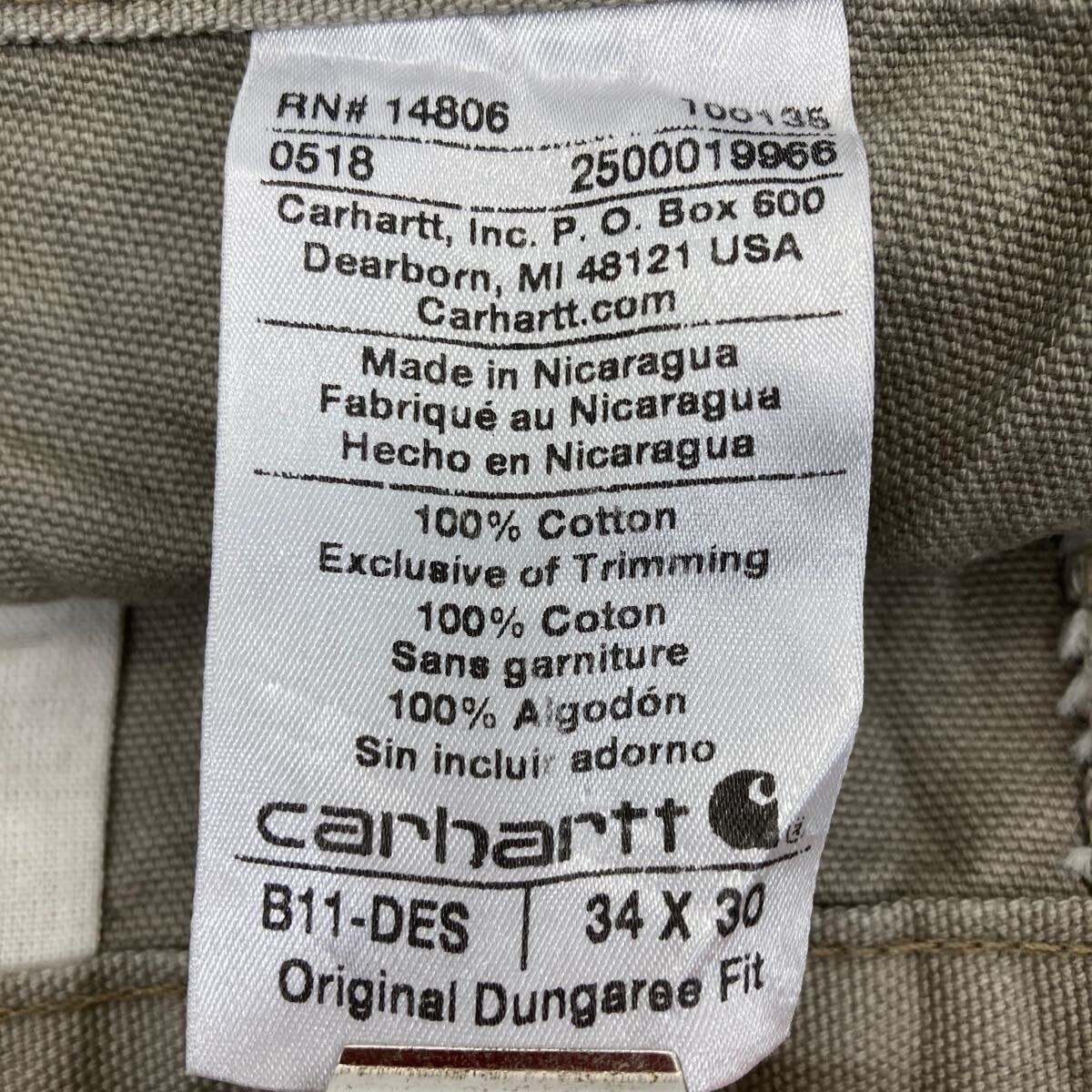 Carhartt ワークパンツ W34 カーハート ダックパンツ グレー コットン 古着卸 アメリカ仕入 2405-684_画像8