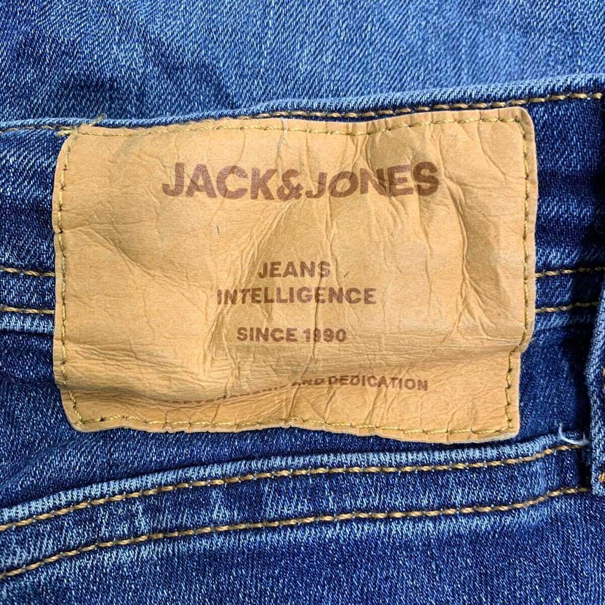 JACK & JONES デニムパンツ W31 ジャックアンドジョーンズ ボタンフライ インディゴ 古着卸 アメリカ仕入 2405-700_画像7