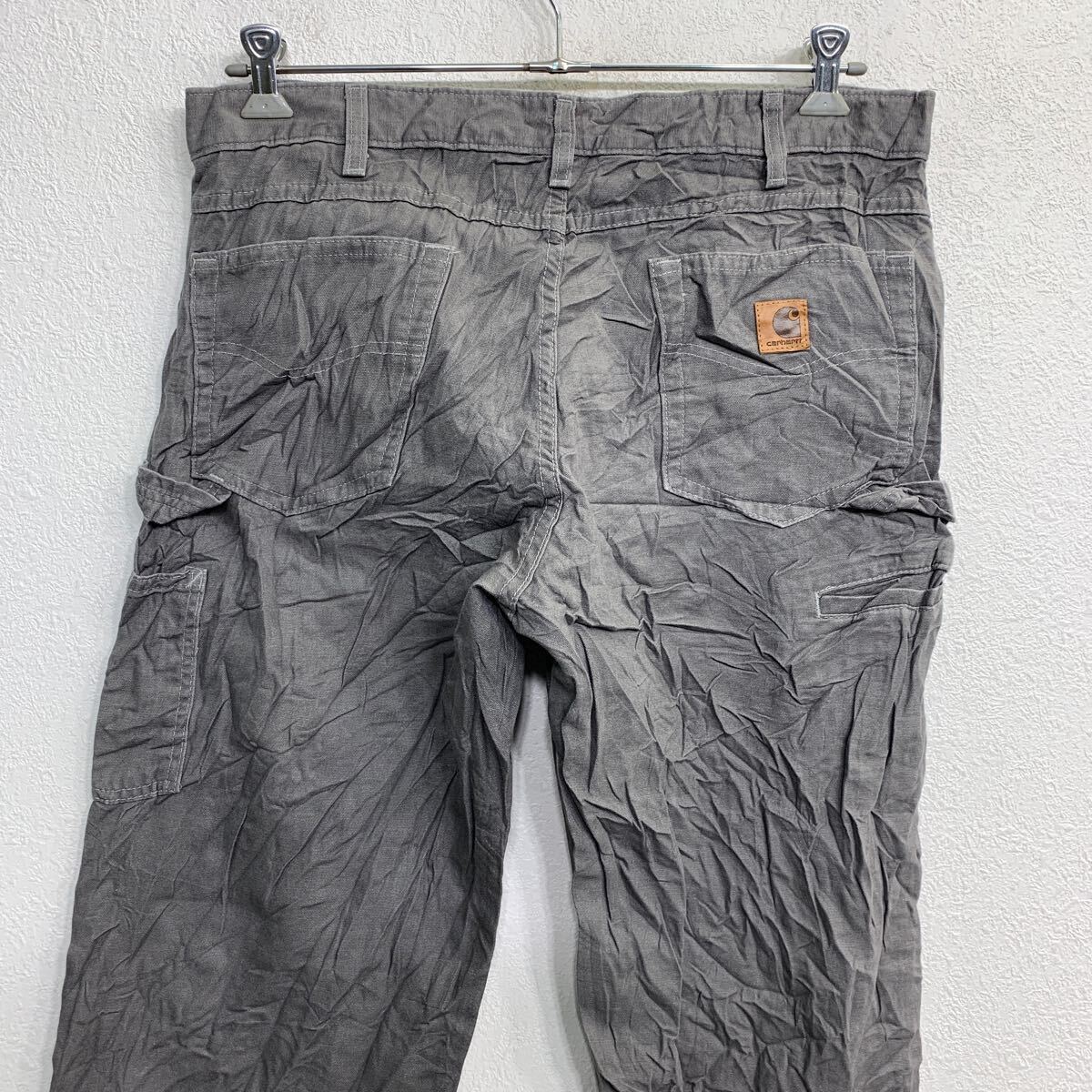 Carhartt ワークパンツ W36 カーハートダック ペインターパンツ ビッグサイズ グレー コットン 古着卸 アメリカ仕入 2405-642_画像5