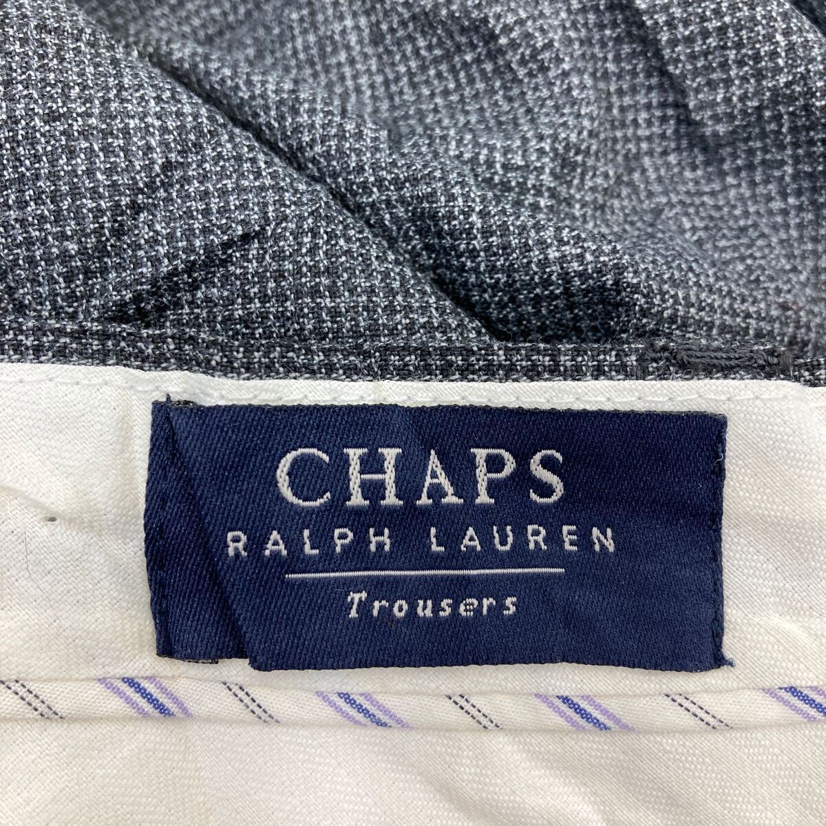 CHAPS RALPH LAUREN チノパン W40 チャップス ラルフローレン ビッグサイズ タックパンツ グレー 古着卸 アメリカ仕入 2405-739_画像7