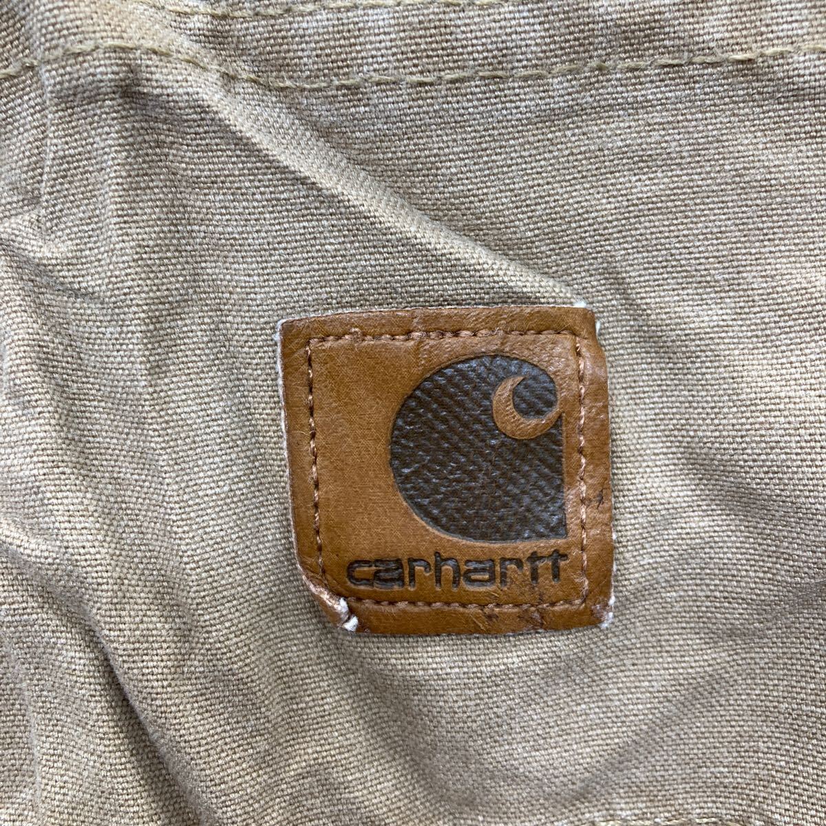 Carhartt ワークパンツ W40 カーハート ビッグサイズ ベージュ コットン 古着卸 アメリカ仕入 2405-732_画像9