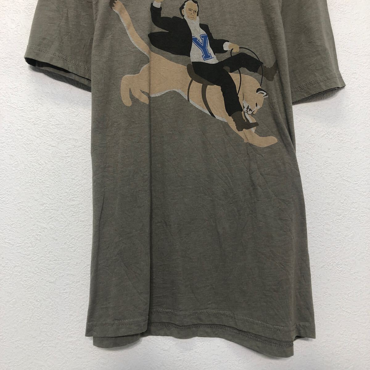 半袖 プリント Tシャツ XL~ オリーブ ビッグサイズ クルーネック 古着卸 アメリカ仕入 a605-6529_画像3