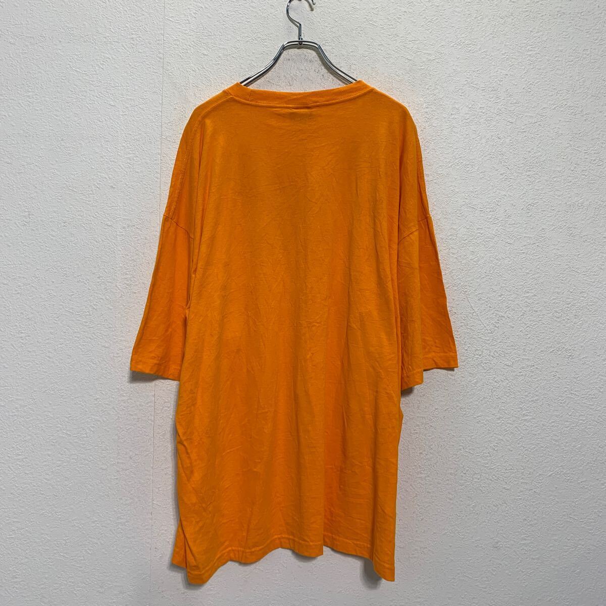 CHAMPS 半袖 プリントTシャツ 2XL オレンジ メキシコ製 ビッグサイズ クルーネック 古着卸 アメリカ仕入 a605-6561_画像4
