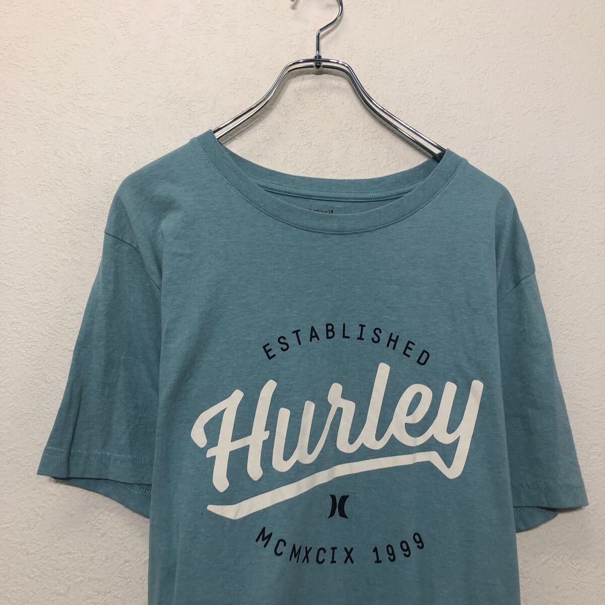 Hurley 半袖 プリント Tシャツ ハーレー XL ライトブルー ビッグサイズ クルーネック 古着卸 アメリカ仕入 a605-6536_画像2