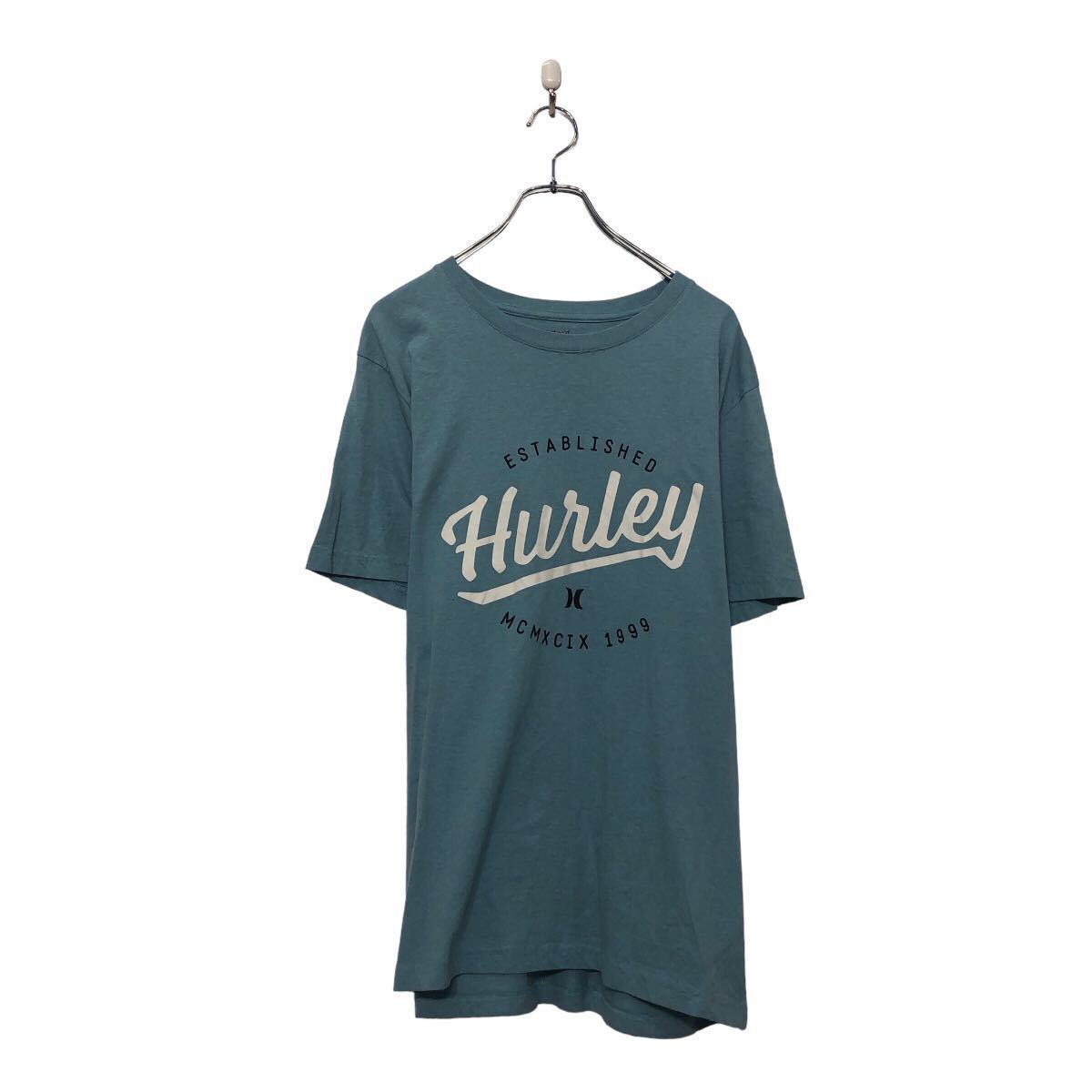 Hurley 半袖 プリント Tシャツ ハーレー XL ライトブルー ビッグサイズ クルーネック 古着卸 アメリカ仕入 a605-6536_画像1