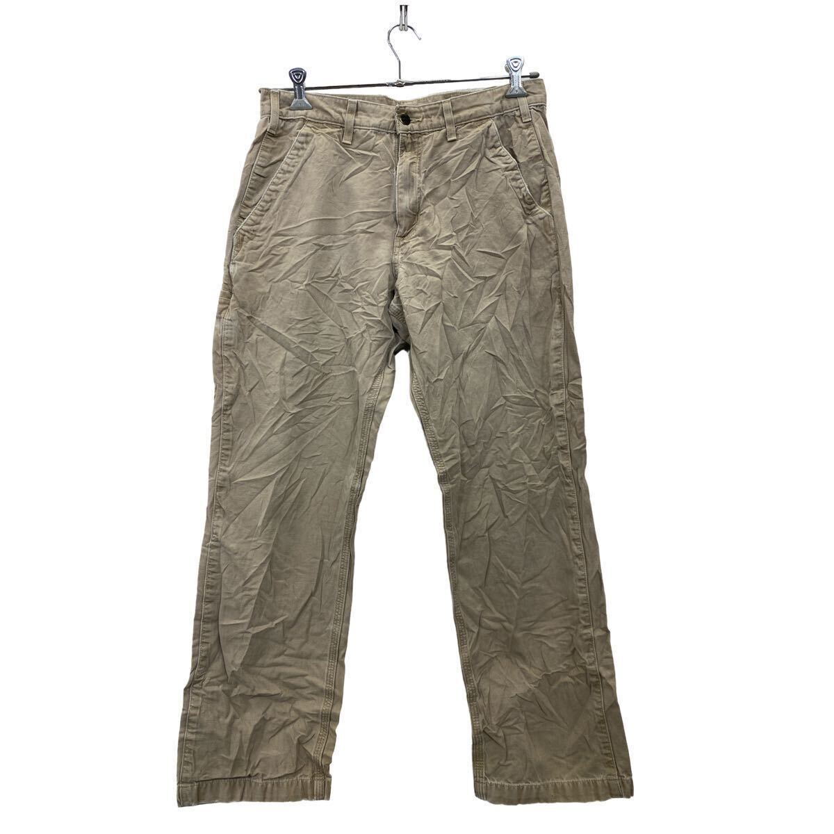 Carhartt ワークパンツ W32 カーハート ベージュ コットン メキシコ製 リラックスフィット 古着卸 アメリカ仕入 2405-673_画像1