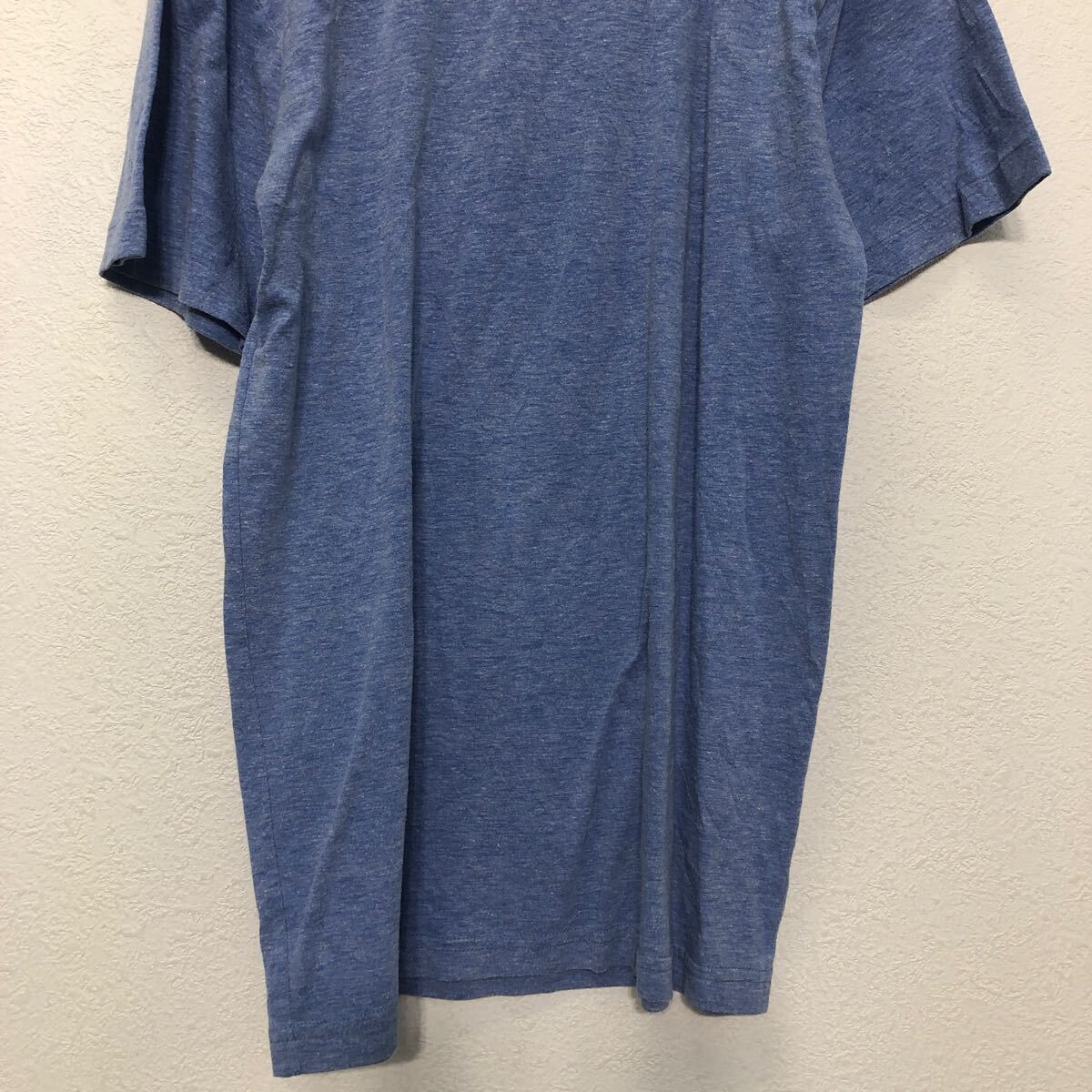 American Apparel 半袖 プリント Tシャツ アメリカンアパレル M ブルー バックプリント クルーネック 古着卸 アメリカ仕入 a605-6593_画像6