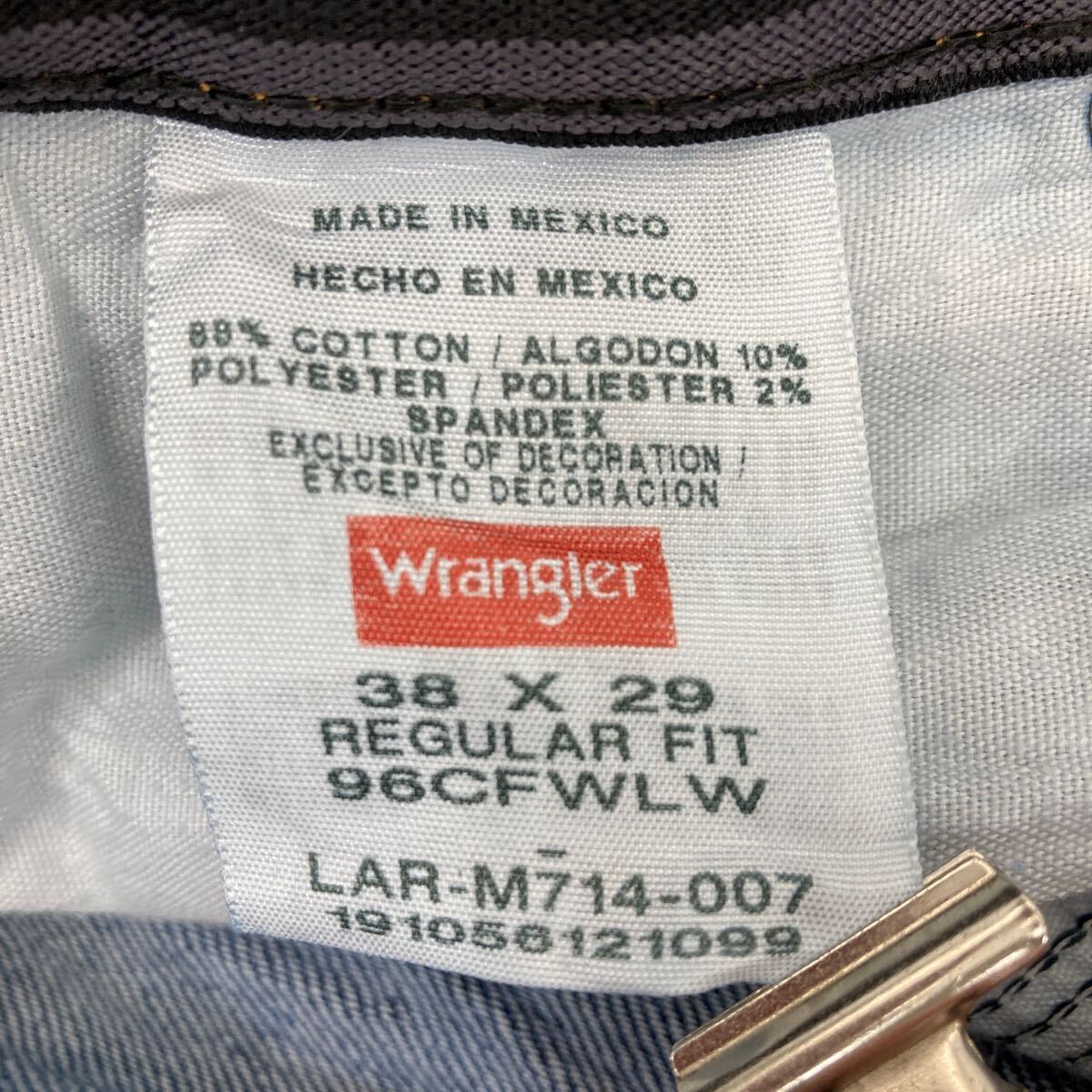 Wrangler デニムパンツ W38 ラングラー ビッグサイズ ブルー メキシコ製 古着卸 アメリカ仕入 2405-798_画像8