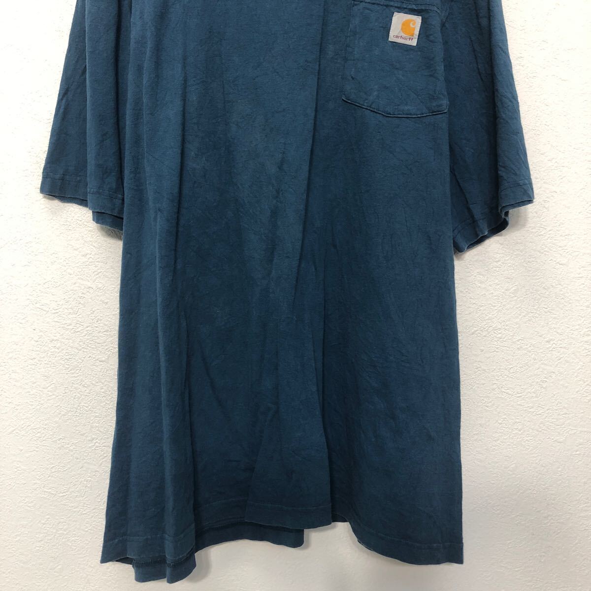 Carhartt 半袖 プリント Tシャツ カーハート 3XL ブルー ビッグサイズ クルーネック 古着卸 アメリカ仕入 a605-6663_画像3