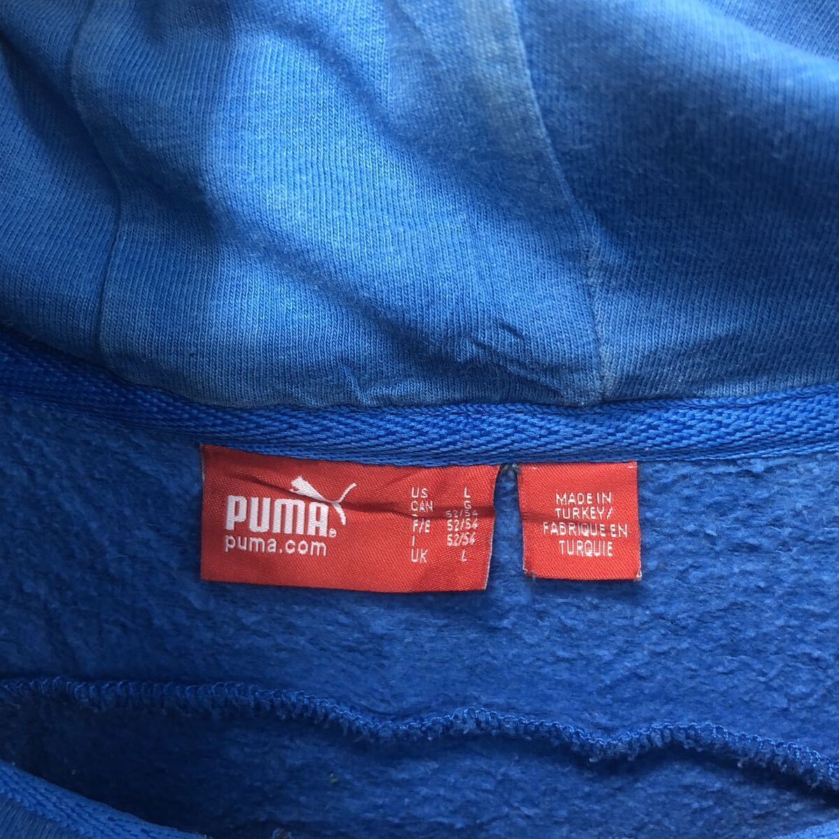 PUMA プリント スウェット パーカー プーマ L ブルー プルオーバー 古着卸 アメリカ仕入 a605-6656_画像7