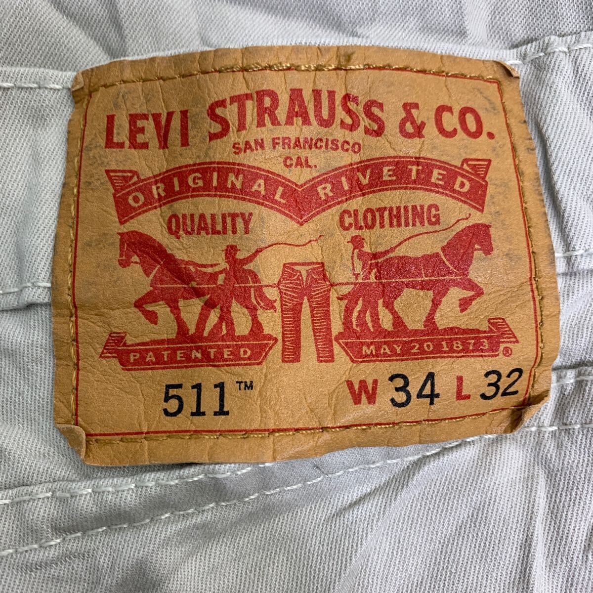 Levi's 511 カラーパンツ W34 リーバイス スリムフィット オフホワイト 古着卸 アメリカ仕入 2405-866_画像8