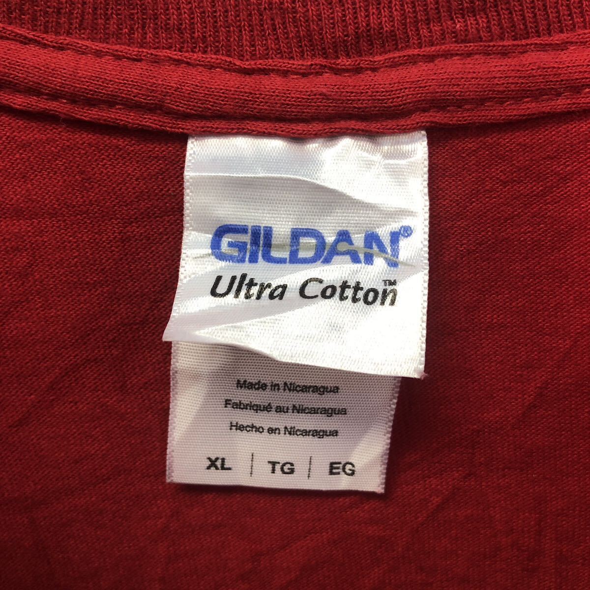 GILDAN 半袖 プリント Tシャツ ギルダン XL レッド ビッグサイズ クルーネック 古着卸 アメリカ仕入 a605-6768_画像8