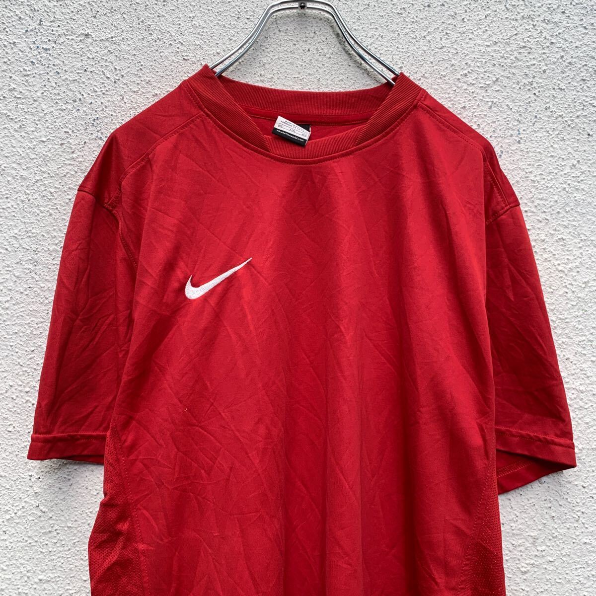 NIKE 半袖 ロゴTシャツ 2XL レッド ナイキ ビッグサイズ スポーツウェア ドライフィット 古着卸 アメリカ仕入 a605-6793_画像2