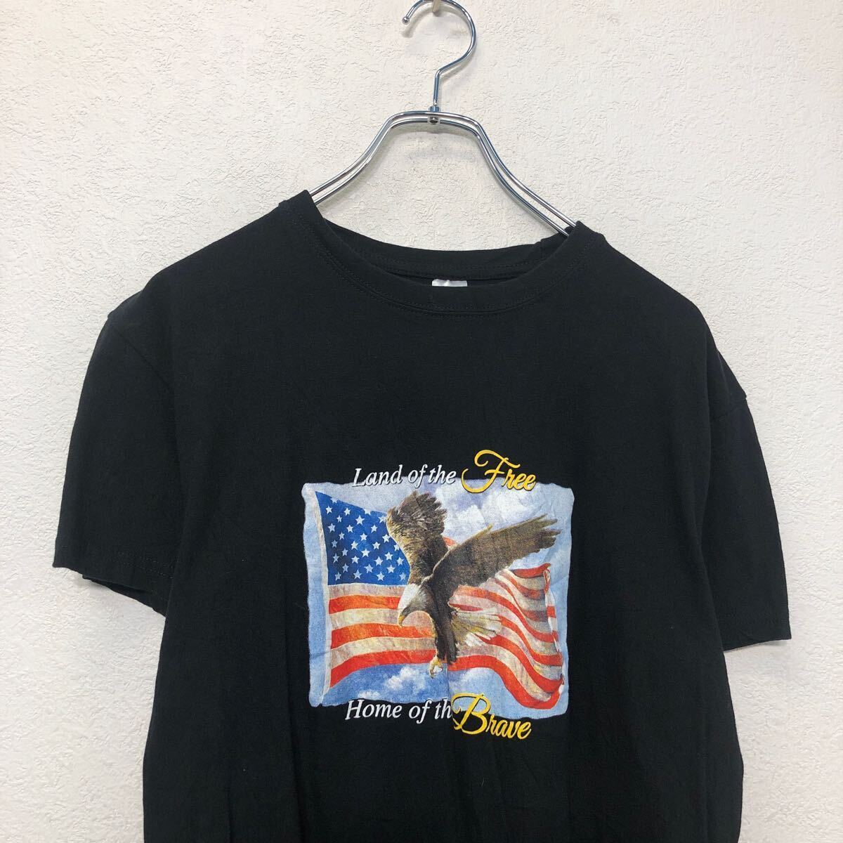 半袖 プリント Tシャツ L ブラック イラスト クルーネック 古着卸 アメリカ仕入 a605-6846_画像2