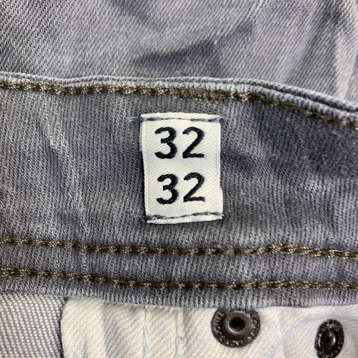 JACK&JONES デニムパンツ W32 ジャックアンドジョーンズ ボタンフライ スリムフィット グレー 古着卸 アメリカ仕入 2405-1010_画像8